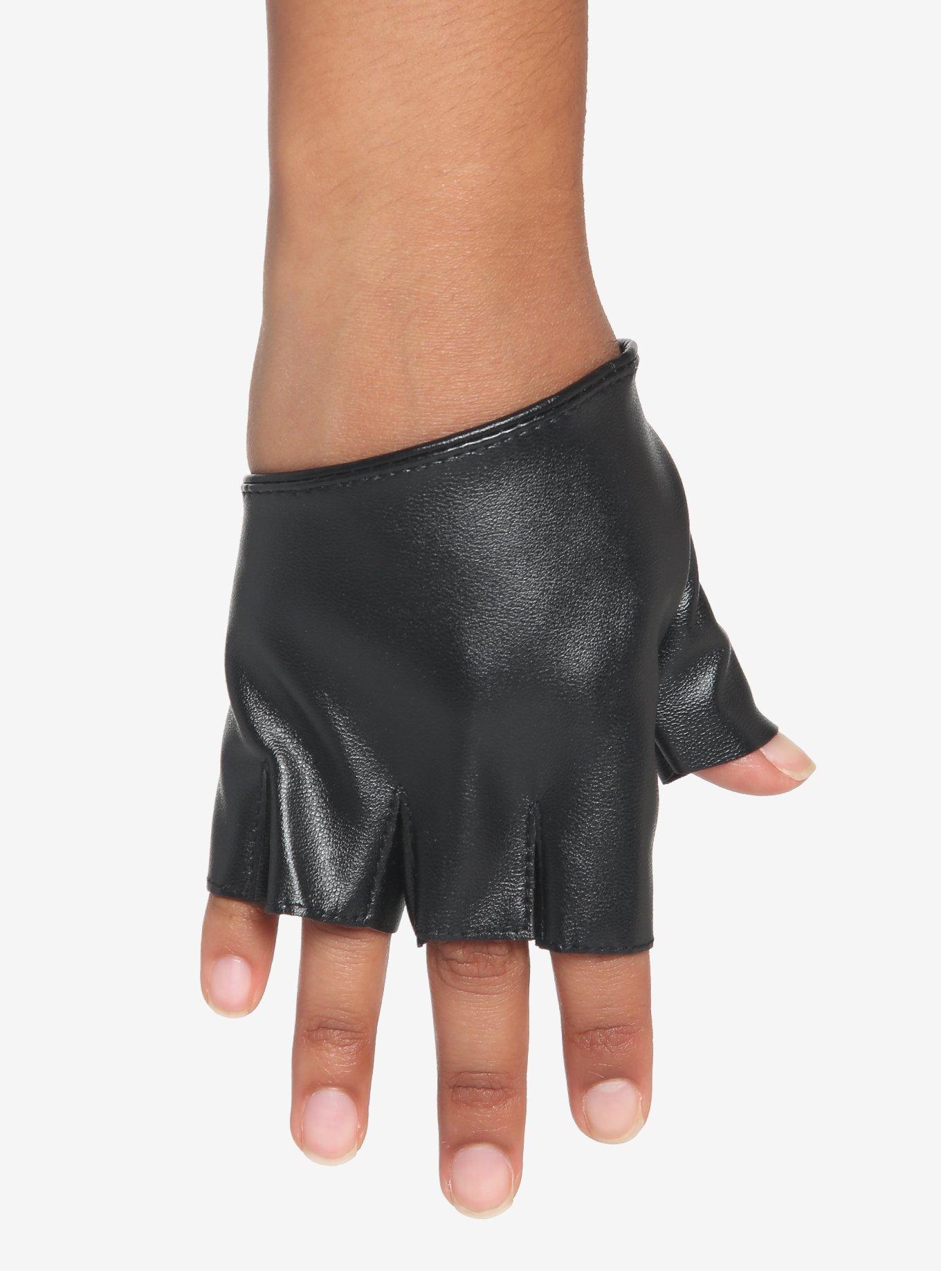 Black Moto Gloves, , hi-res