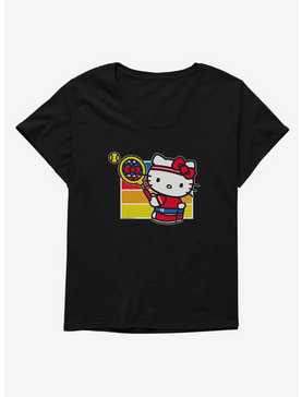 Hello Kitty Color Tennis Serve Womens T-Shirt Plus Size, , hi-res