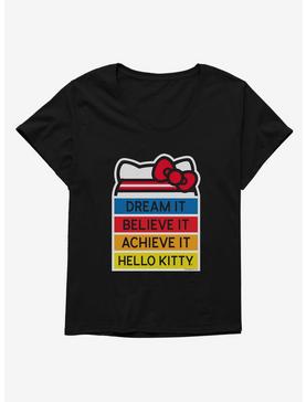 Hello Kitty Dream It Believe It Achieve It Womens T-Shirt Plus Size, , hi-res