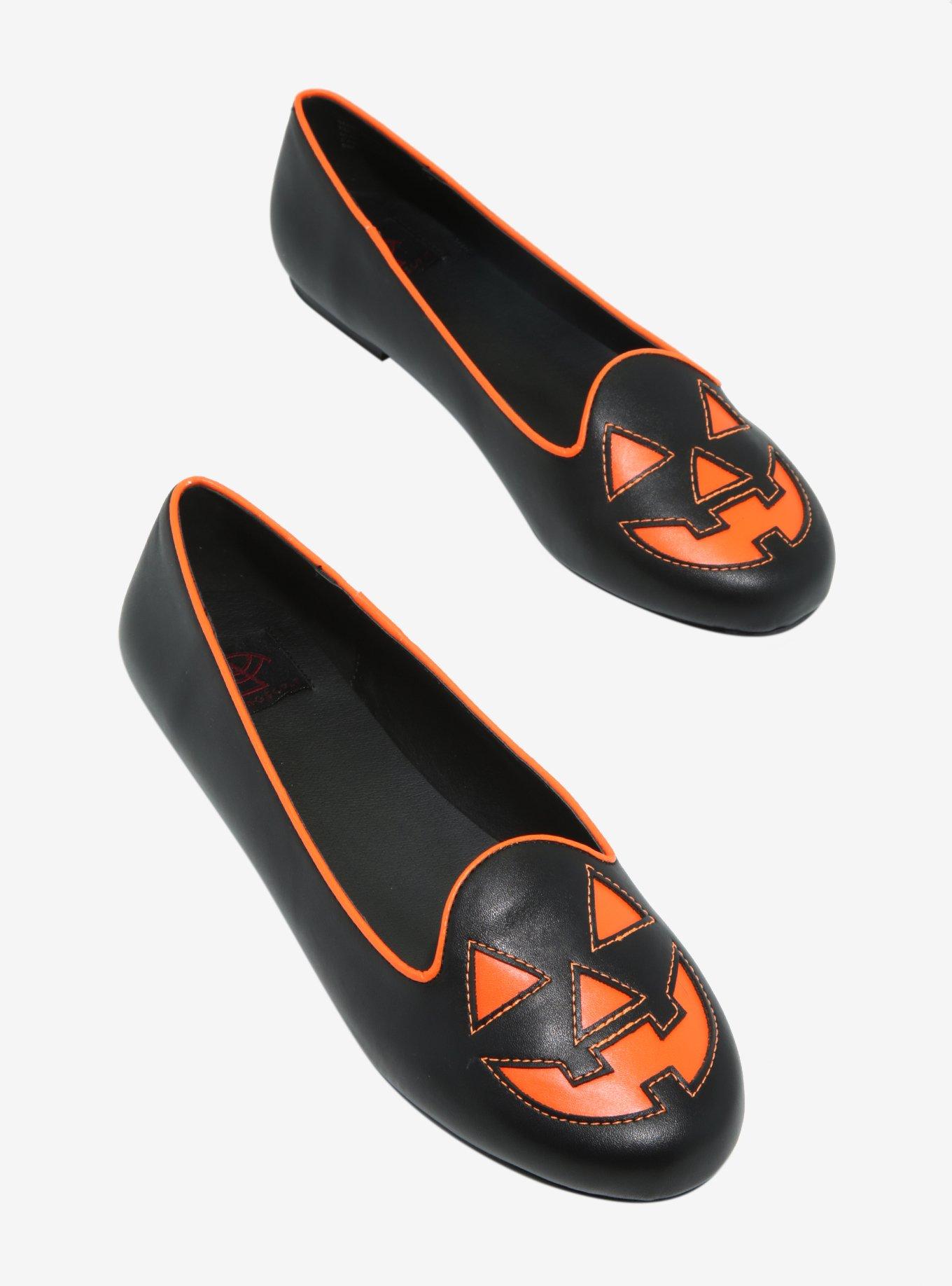 Strange Cvlt Lydia Jack-O'-Lantern Flats, BLACK, hi-res