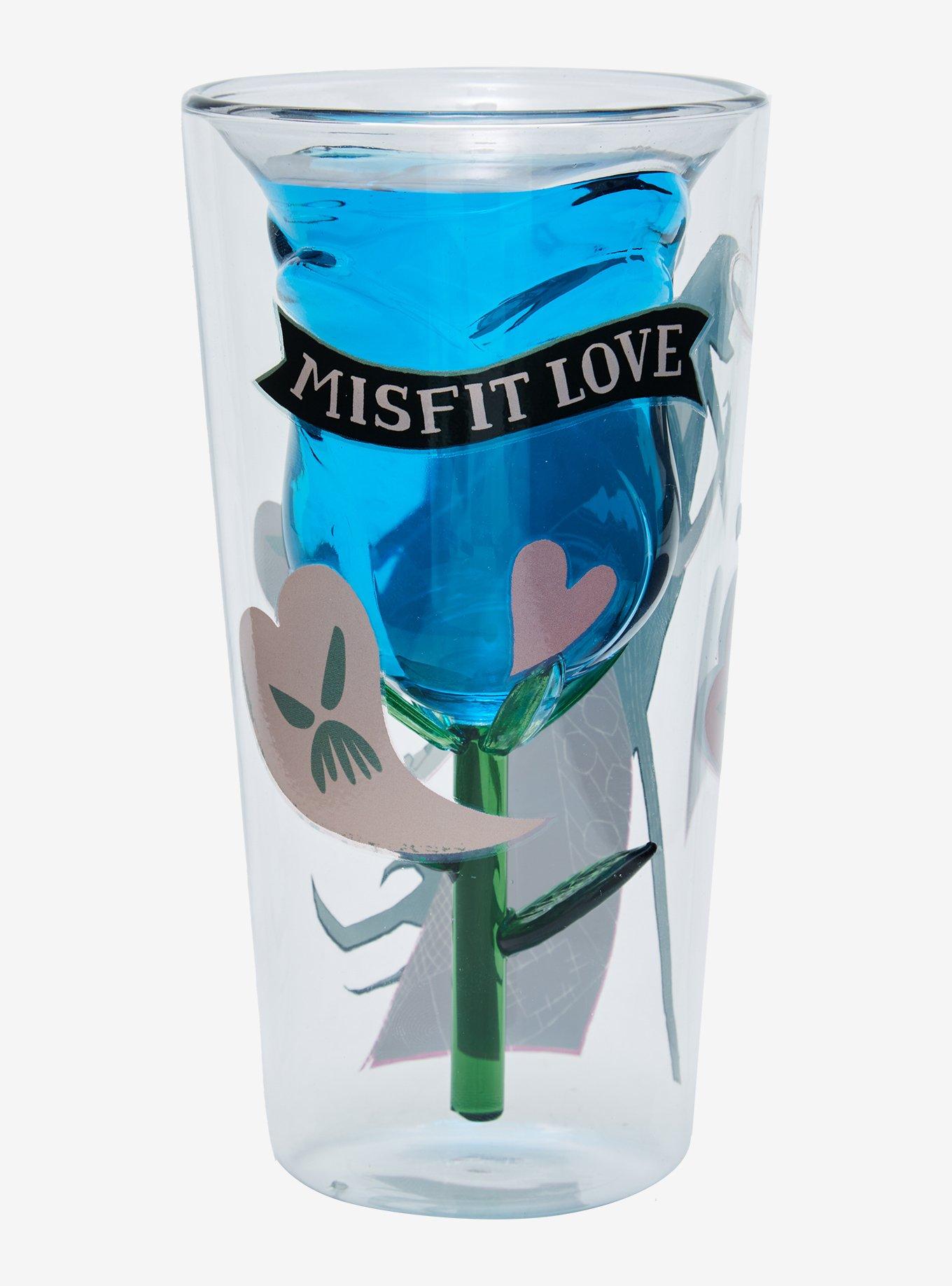 Disney The Nightmare Before Christmas Misfit Love Figural Rose Pint Glass - BoxLunch Exclusive, , hi-res