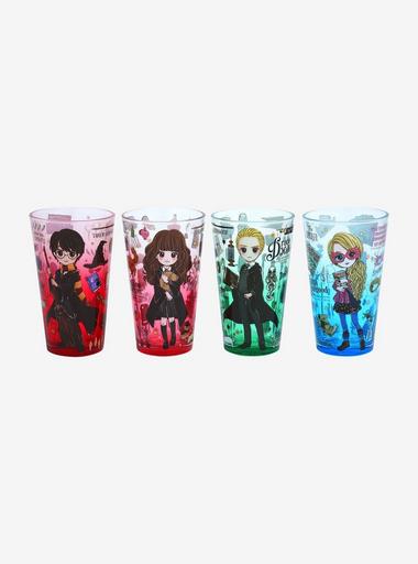 Star Wars Pint 16 Oz. Drinking Glasses set of 4 Various Characters