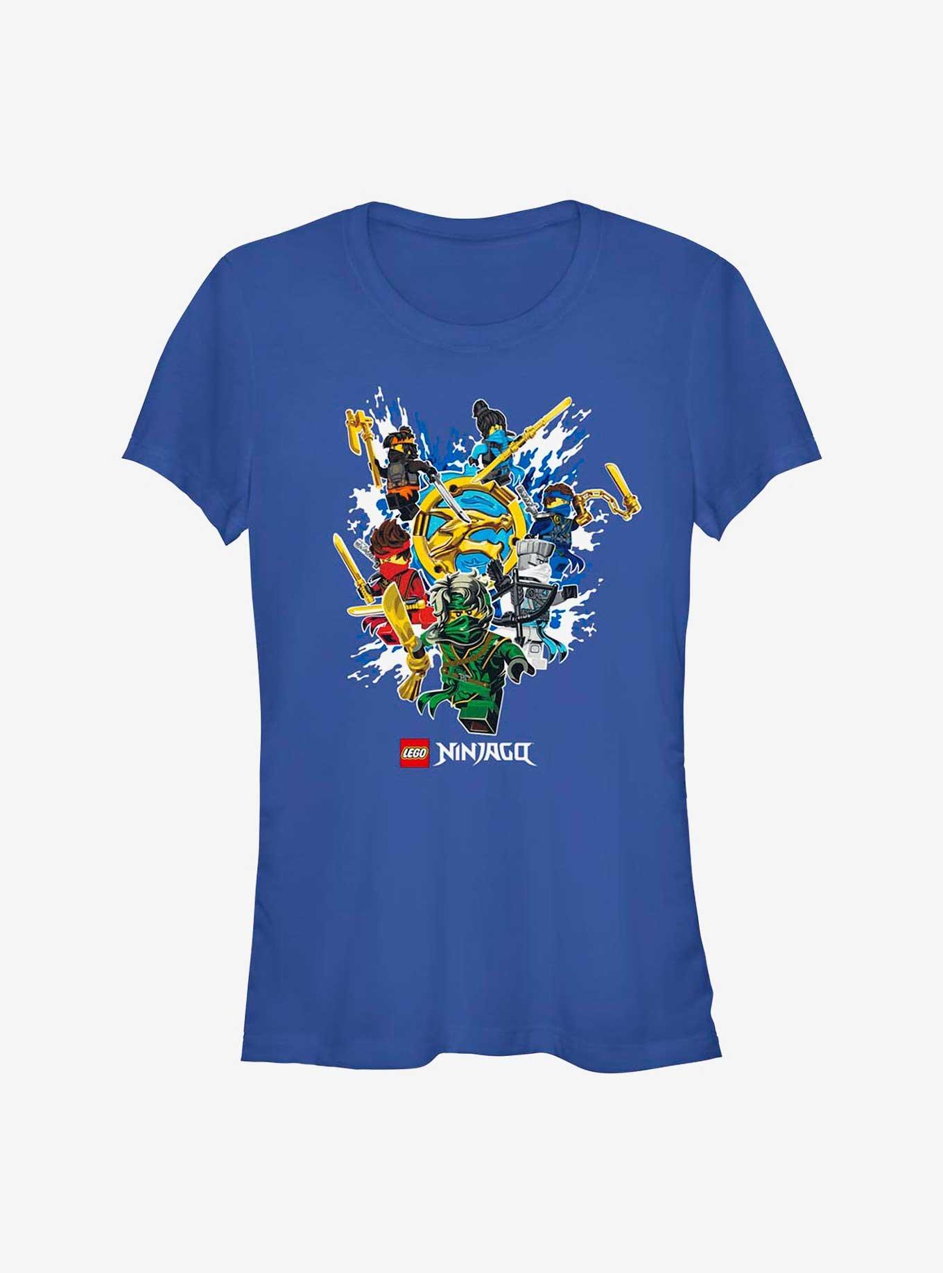 Lego Ninjago Ninja Group Girls T Shirt BLUE Hot Topic