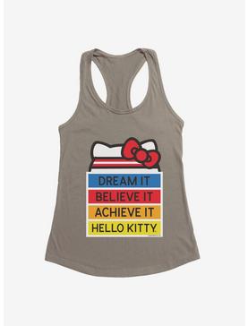 Hello Kitty Dream It Believe It Achieve It Girls Tank, WARM GRAY, hi-res
