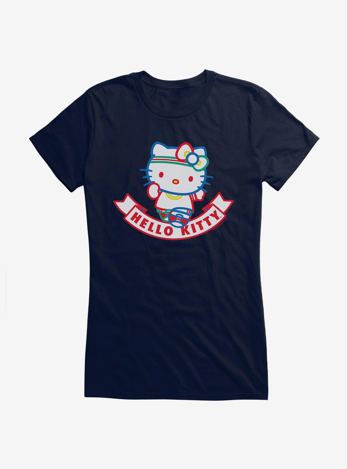 Hello Kitty Color Sports Girls T-Shirt, NAVY, hi-res