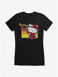 Hello Kitty Color Tennis Serve Girls T-Shirt, BLACK, hi-res