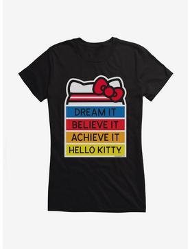 Hello Kitty Dream It Believe It Achieve It Girls T-Shirt, BLACK, hi-res