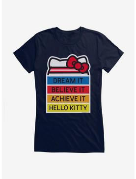 Hello Kitty Dream It Believe It Achieve It Girls T-Shirt, NAVY, hi-res