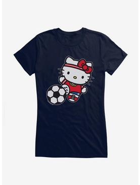 Hello Kitty Soccer Kick Girls T-Shirt, NAVY, hi-res