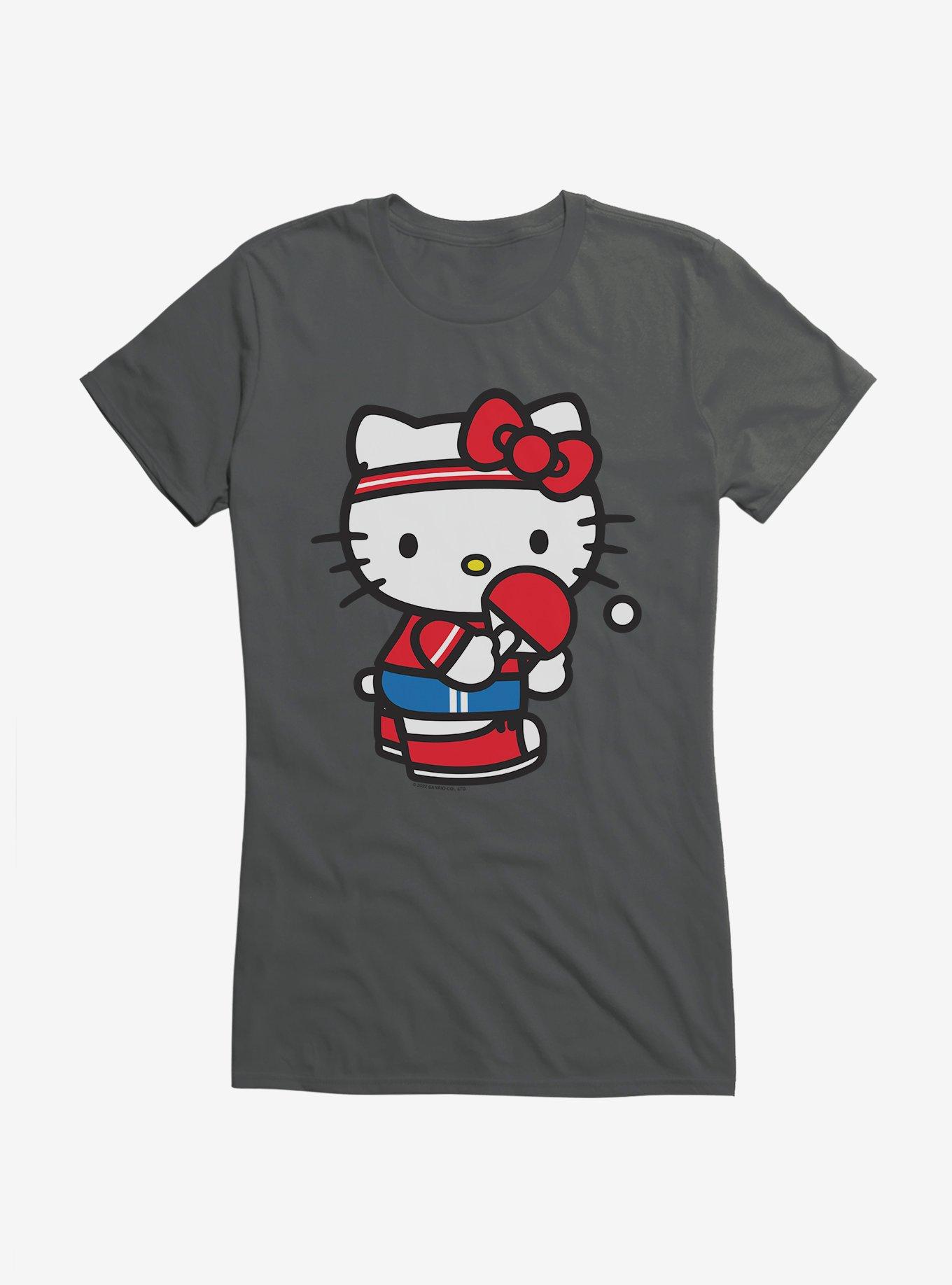 Hello Kitty Table Tennis Girls T-Shirt, CHARCOAL, hi-res