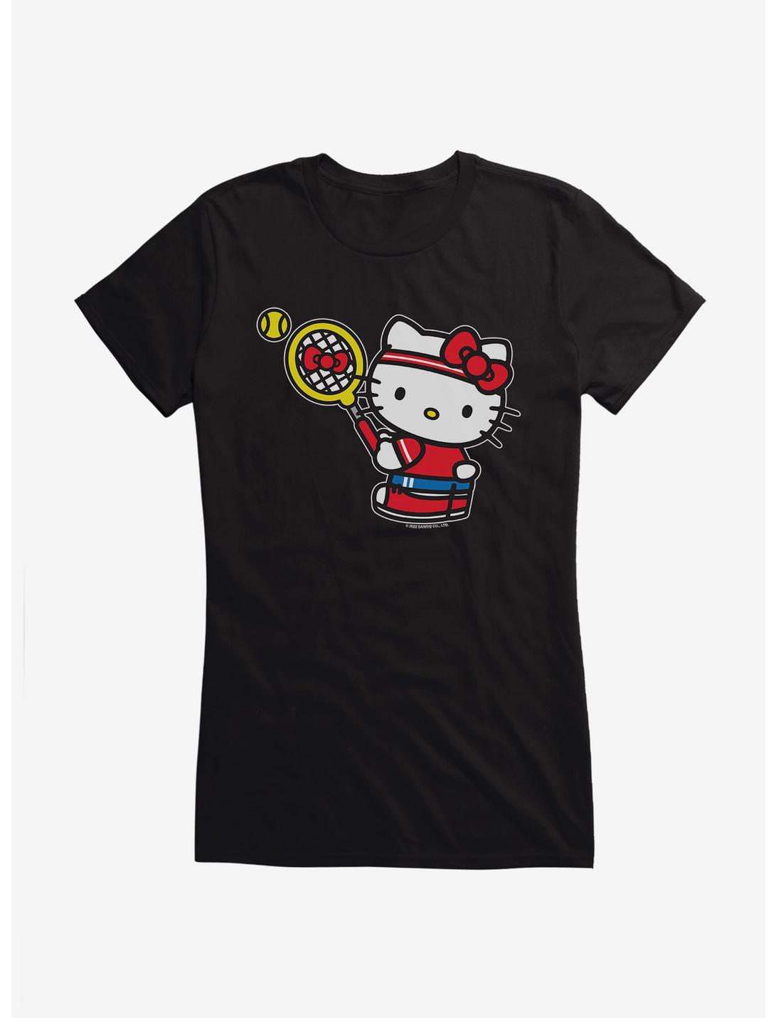 Hello Kitty Tennis Serve Girls T-Shirt, BLACK, hi-res