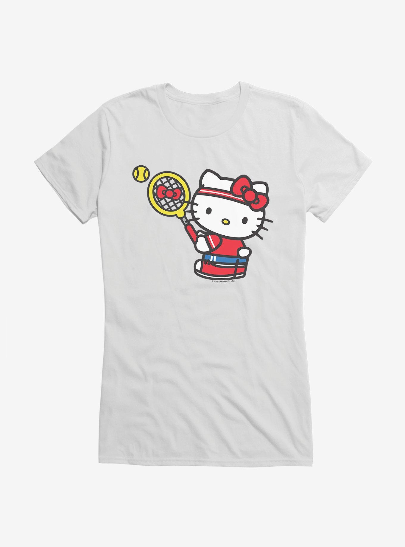 Hello Kitty Tennis Serve Girls T-Shirt - WHITE