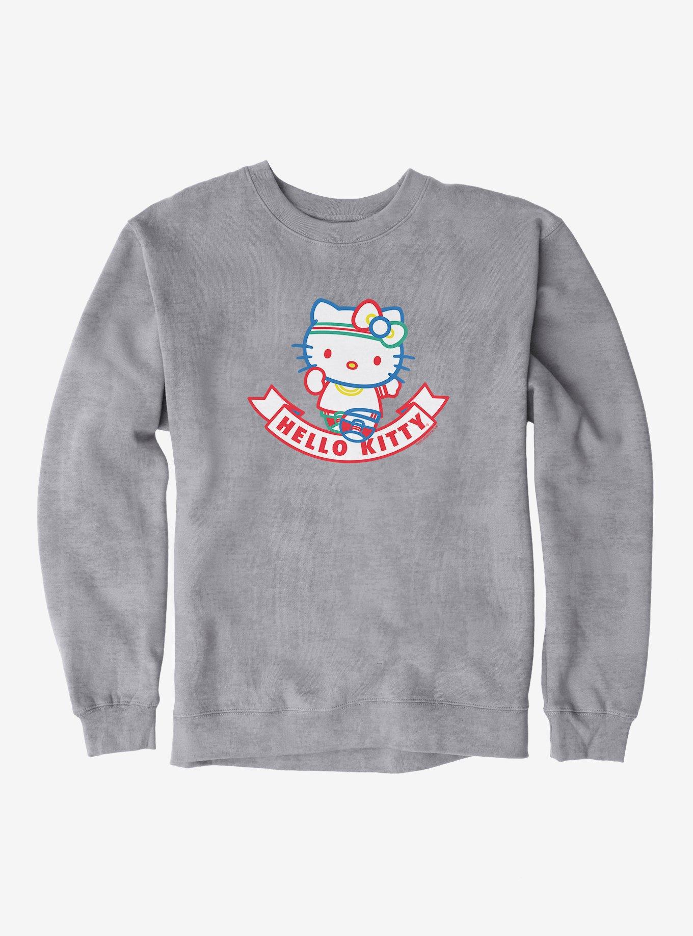 Hello Kitty Color Sports Sweatshirt, HEATHER GREY, hi-res