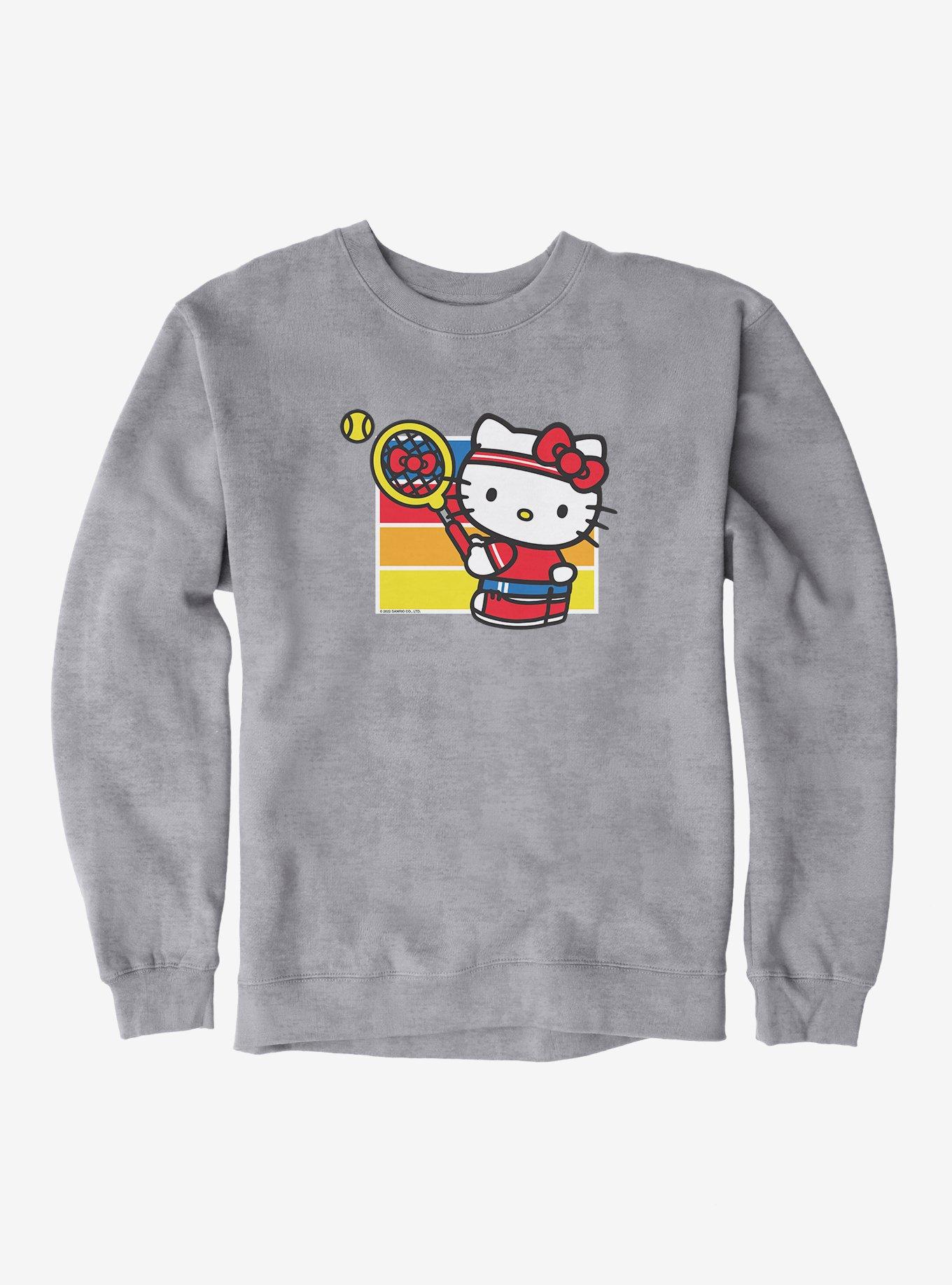 Hello Kitty Color Tennis Serve Sweatshirt, HEATHER GREY, hi-res