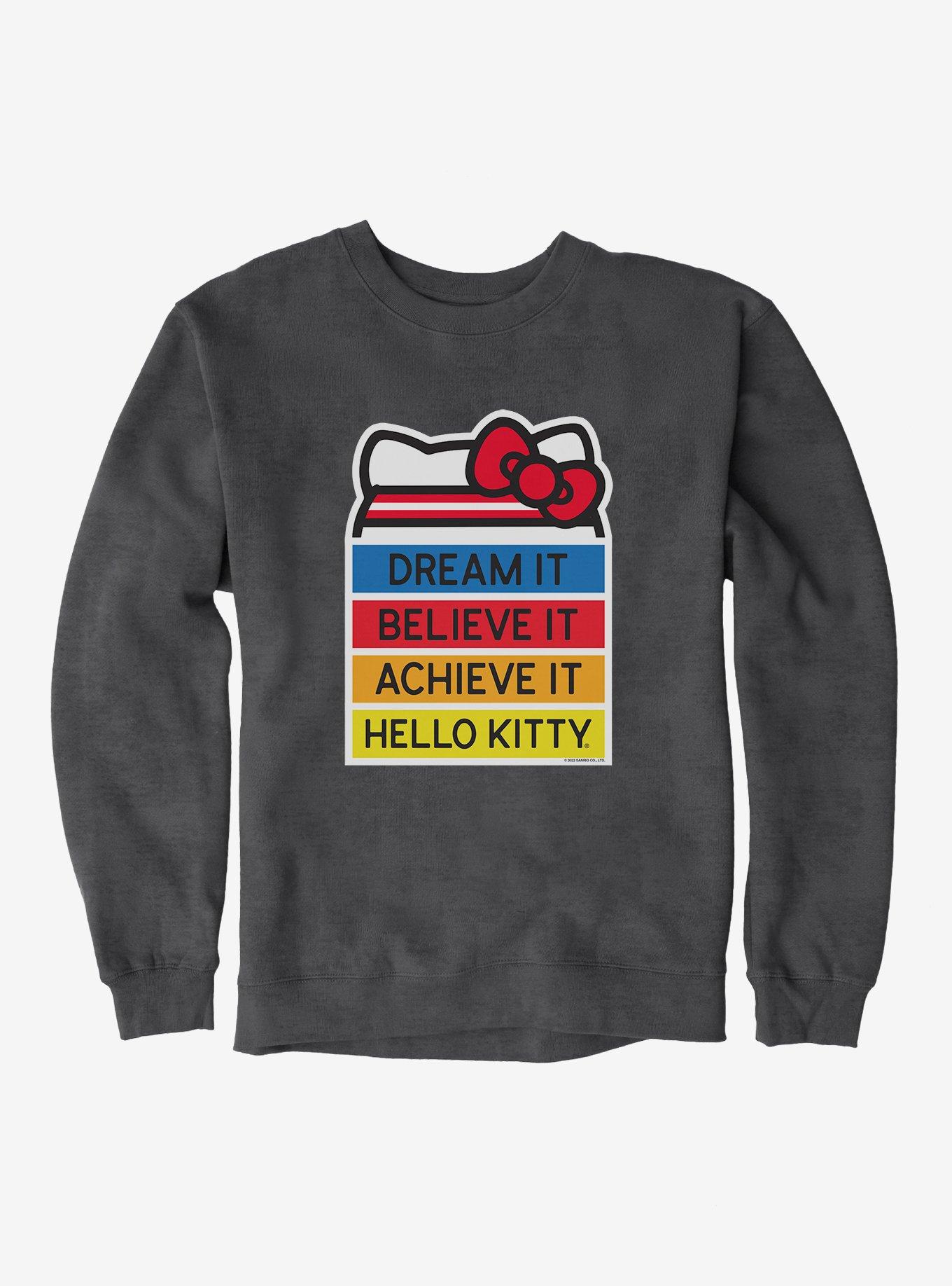 Hello Kitty Dream It Believe It Achieve It Sweatshirt, , hi-res