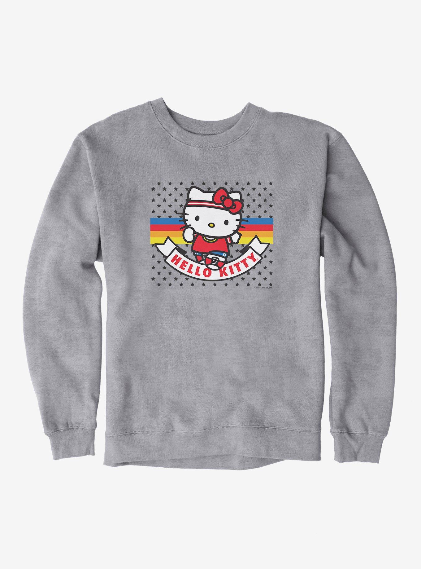 Hello Kitty Sports & Dots Sweatshirt, HEATHER GREY, hi-res