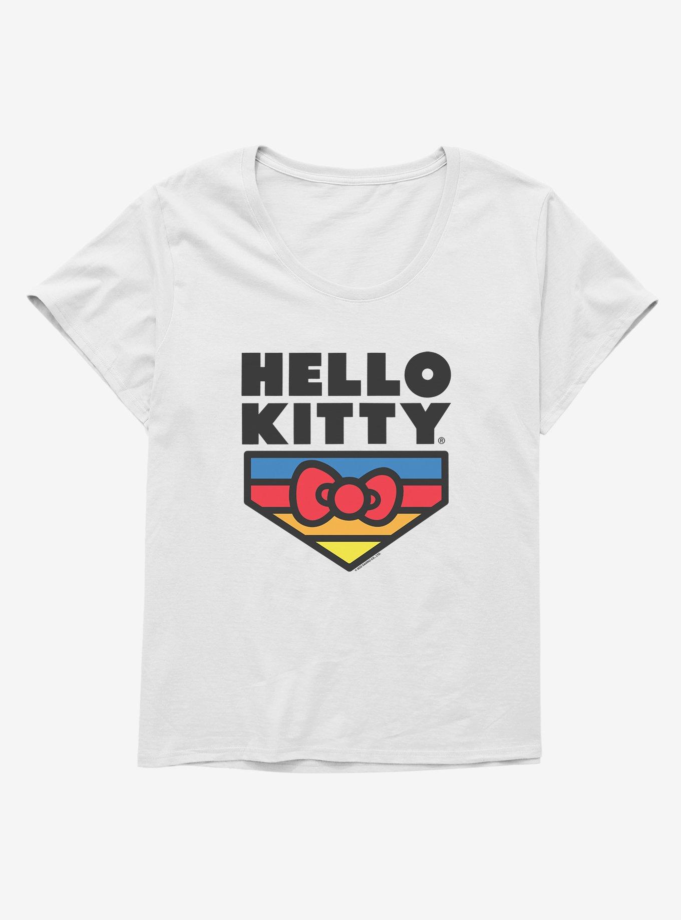 Hello Kitty Sports Logo Girls T-Shirt Plus Size, WHITE, hi-res