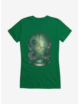Plus Size Harry Potter Slytherin Crest Illustrated Girls T-Shirt, , hi-res