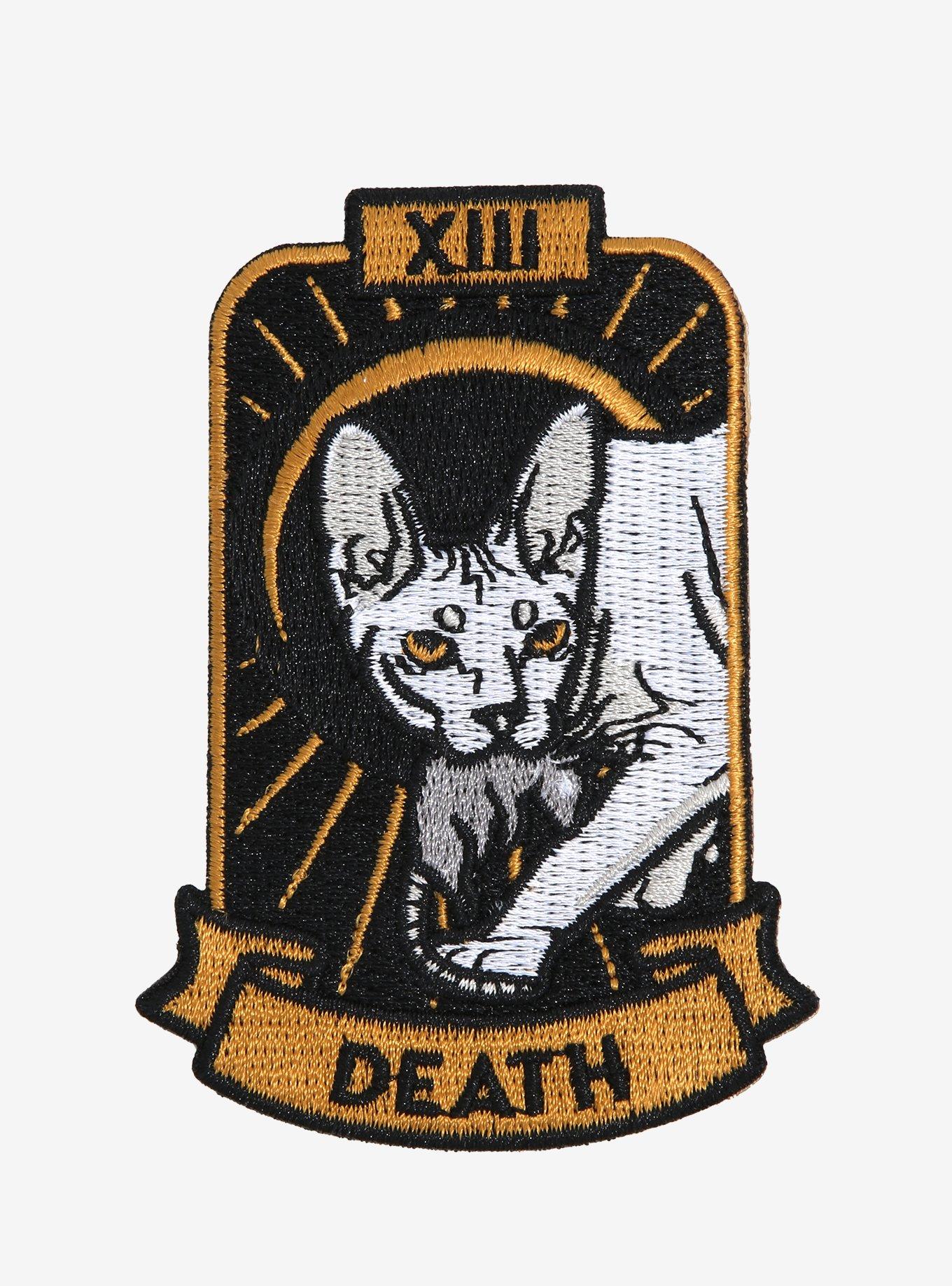 Cat & Mouse Death Tarot Card Patch, , hi-res