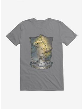 Harry Potter Hufflepuff Crest Illustrated T-Shirt, STORM GREY, hi-res