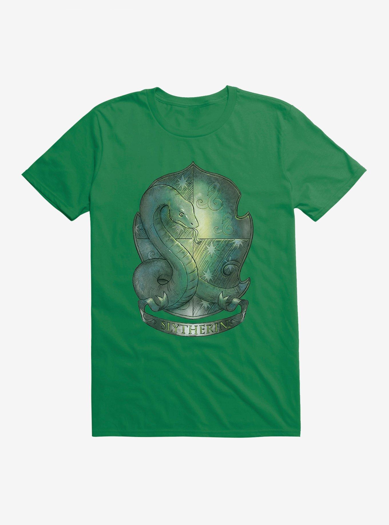Harry Potter Slytherin Crest Illustrated T-Shirt, , hi-res
