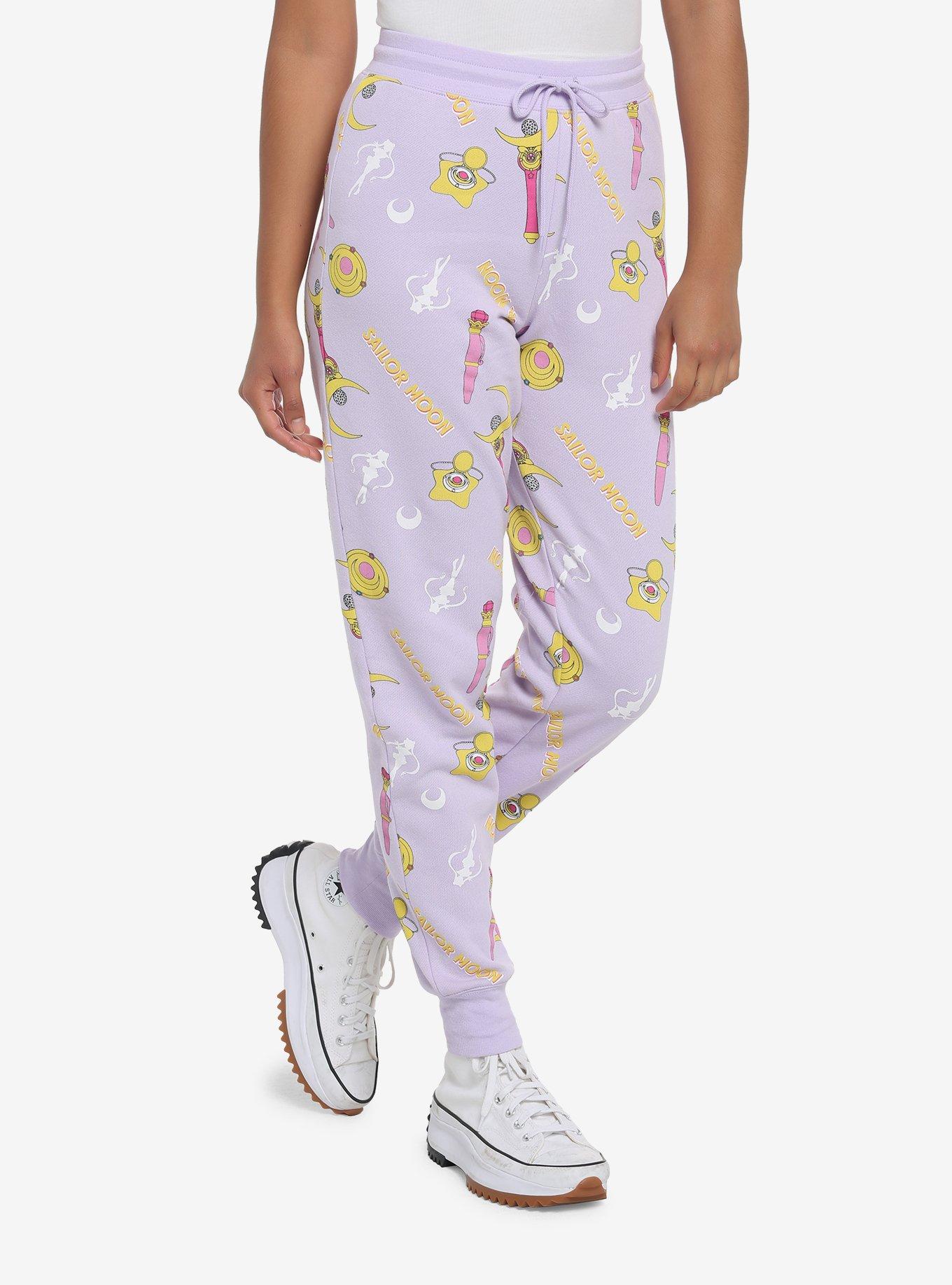 Sailor Moon Allover Print Girls Jogger Sweatpants | Hot Topic