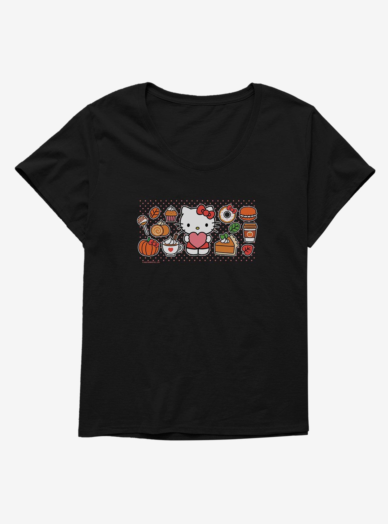 Hello Kitty Pumpkin Spice Food & Decor Womens T-Shirt Plus Size, , hi-res