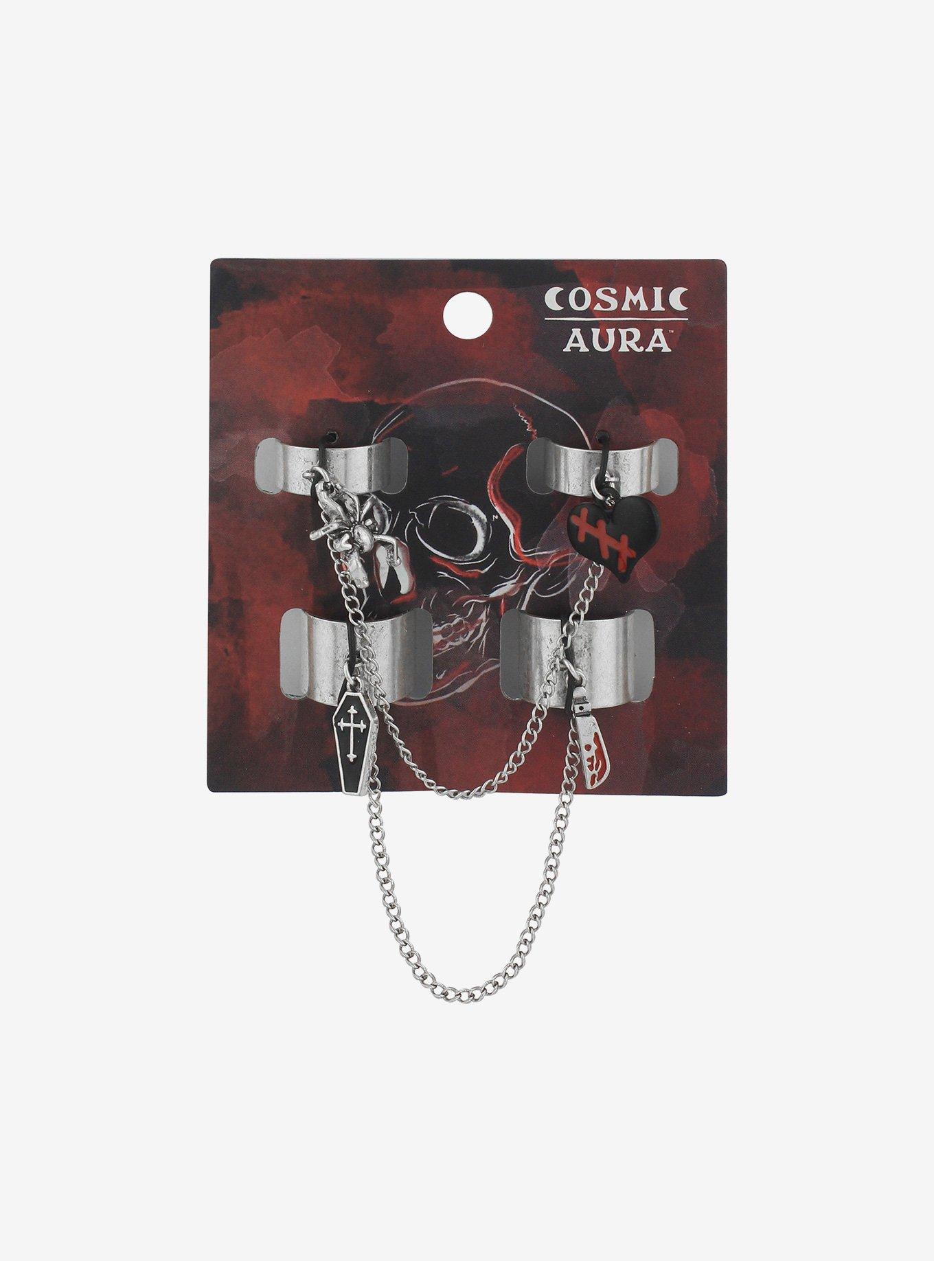 Spider Coffin Charm Chain Ring Set, , hi-res