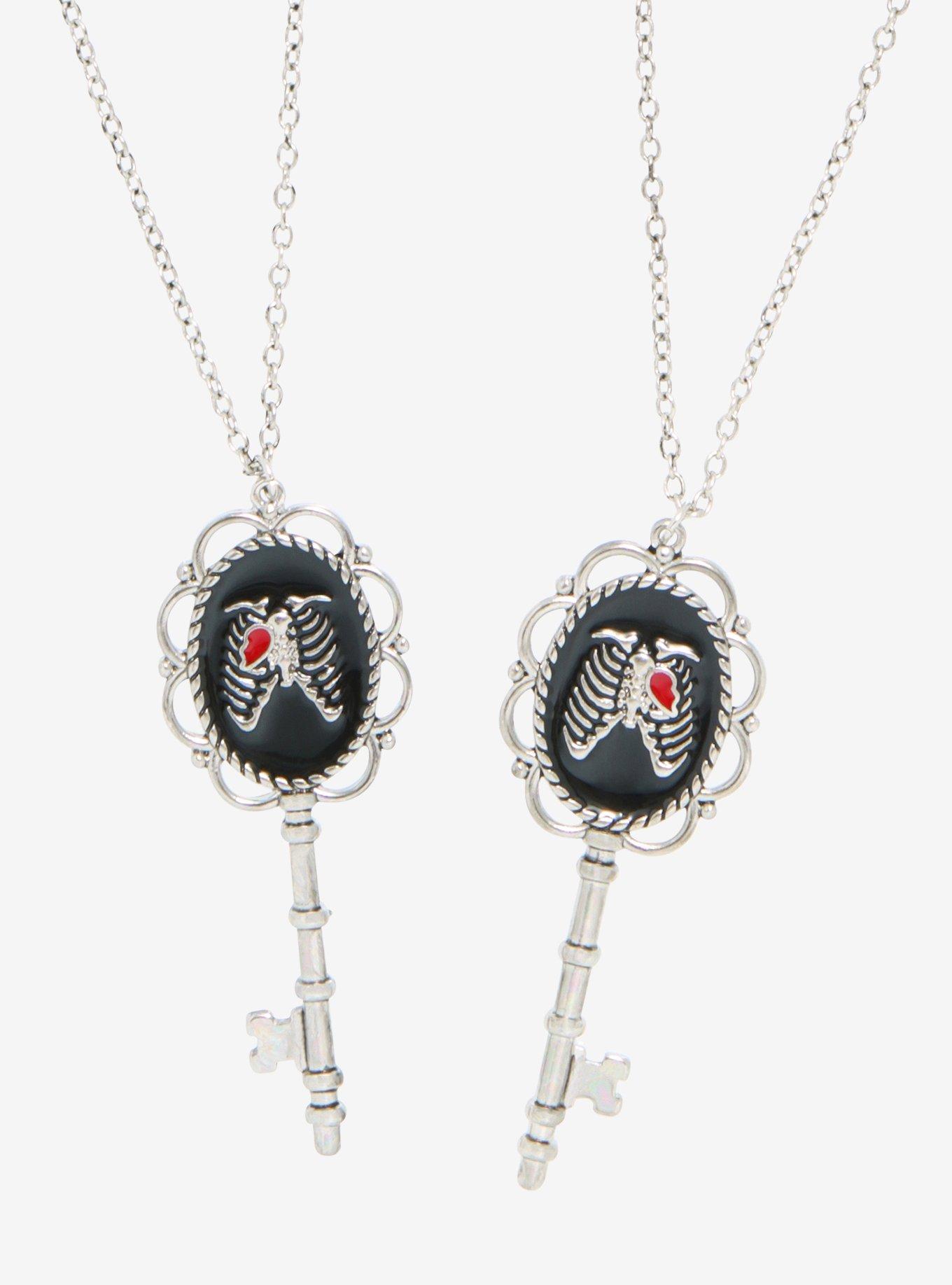 Rib Cage Keys Bestie Necklace Set, , hi-res