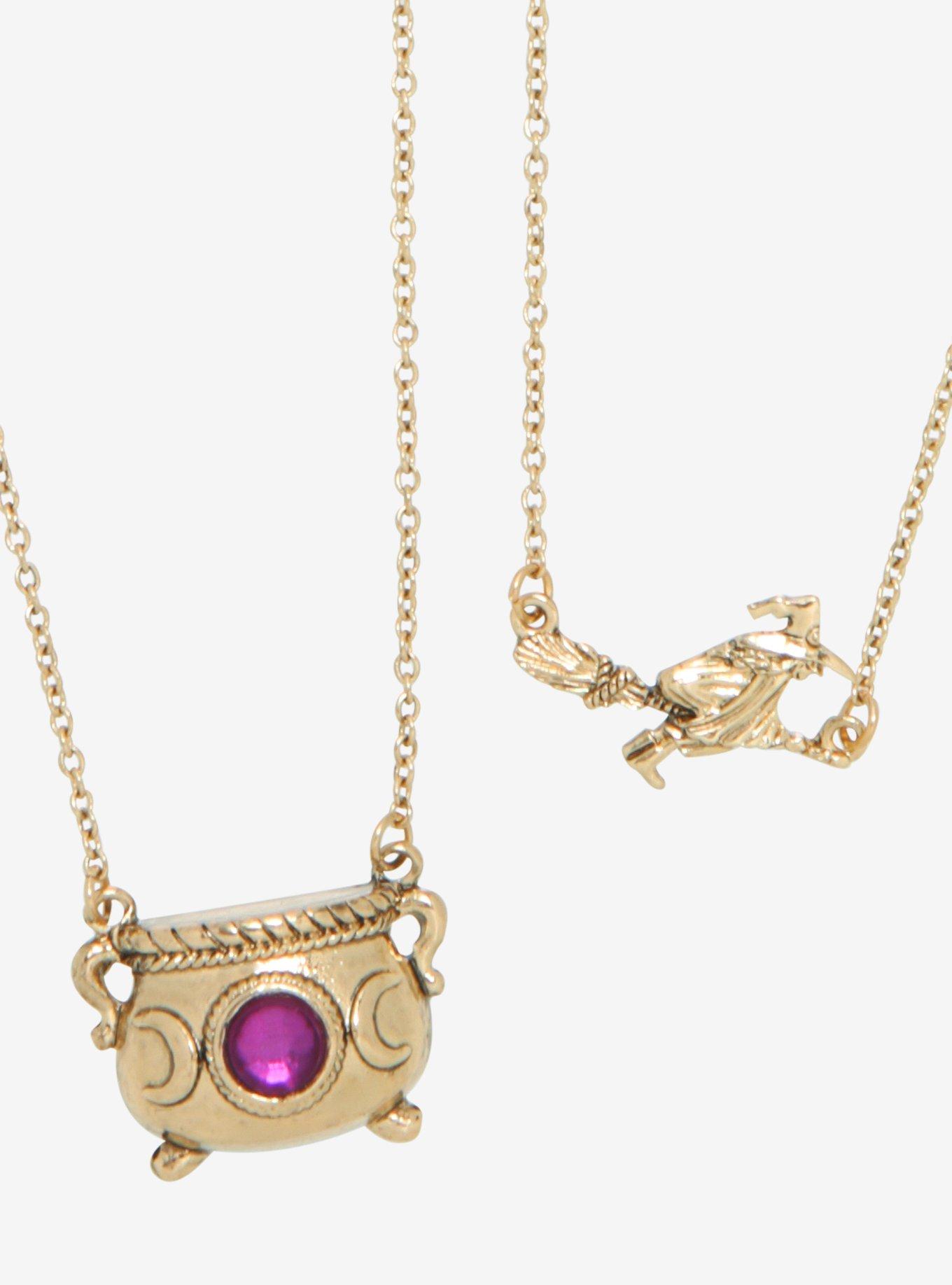 Witch & Cauldron Necklace Set, , hi-res