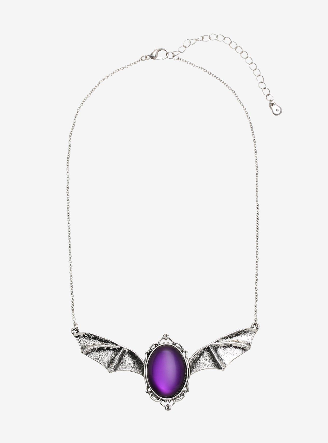 Bat Wing Crystal Necklace, , hi-res