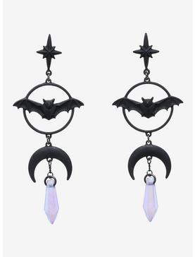 Bat Celestial Crystal Earrings, , hi-res