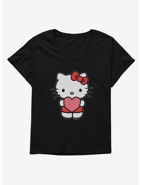 Hello Kitty Holding Heart Womens T-Shirt Plus Size, , hi-res