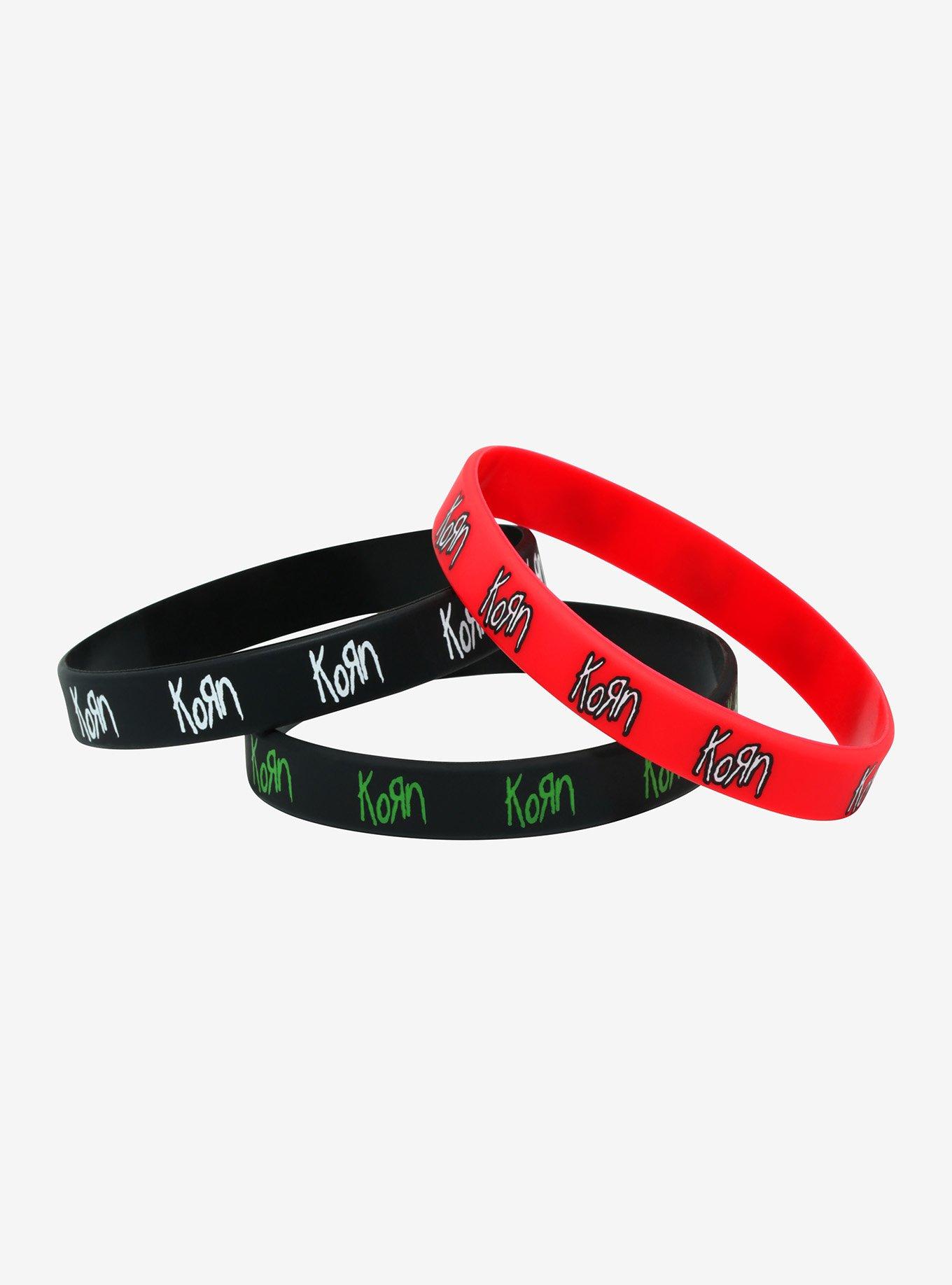 Korn Logo Rubber Bracelet Set, , hi-res