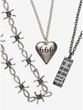HIM Nameplate Heart Necklace Set, , hi-res