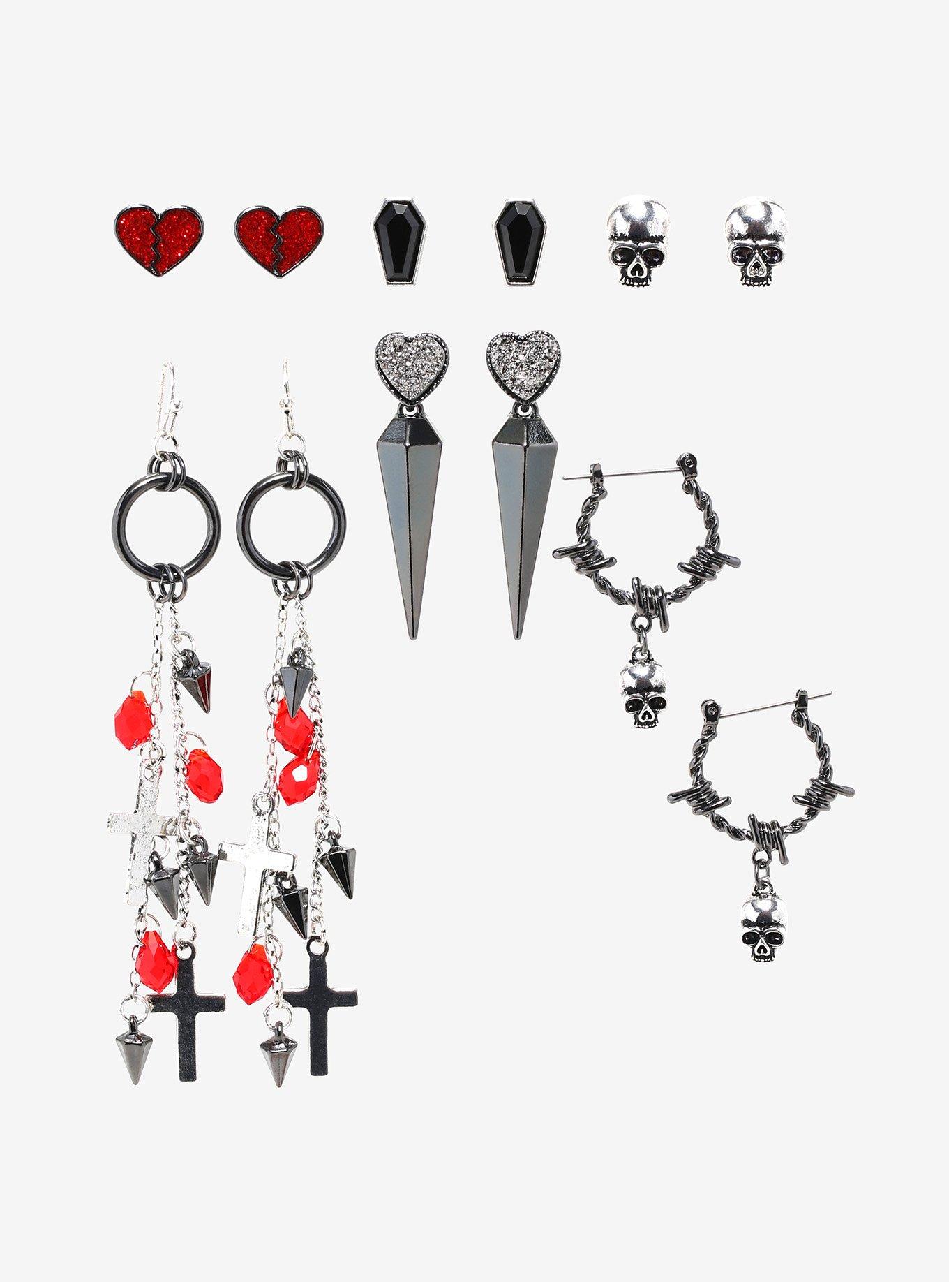 Hot topic store cross earrings