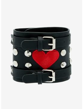 Heart Spike Cuff Bracelet, , hi-res