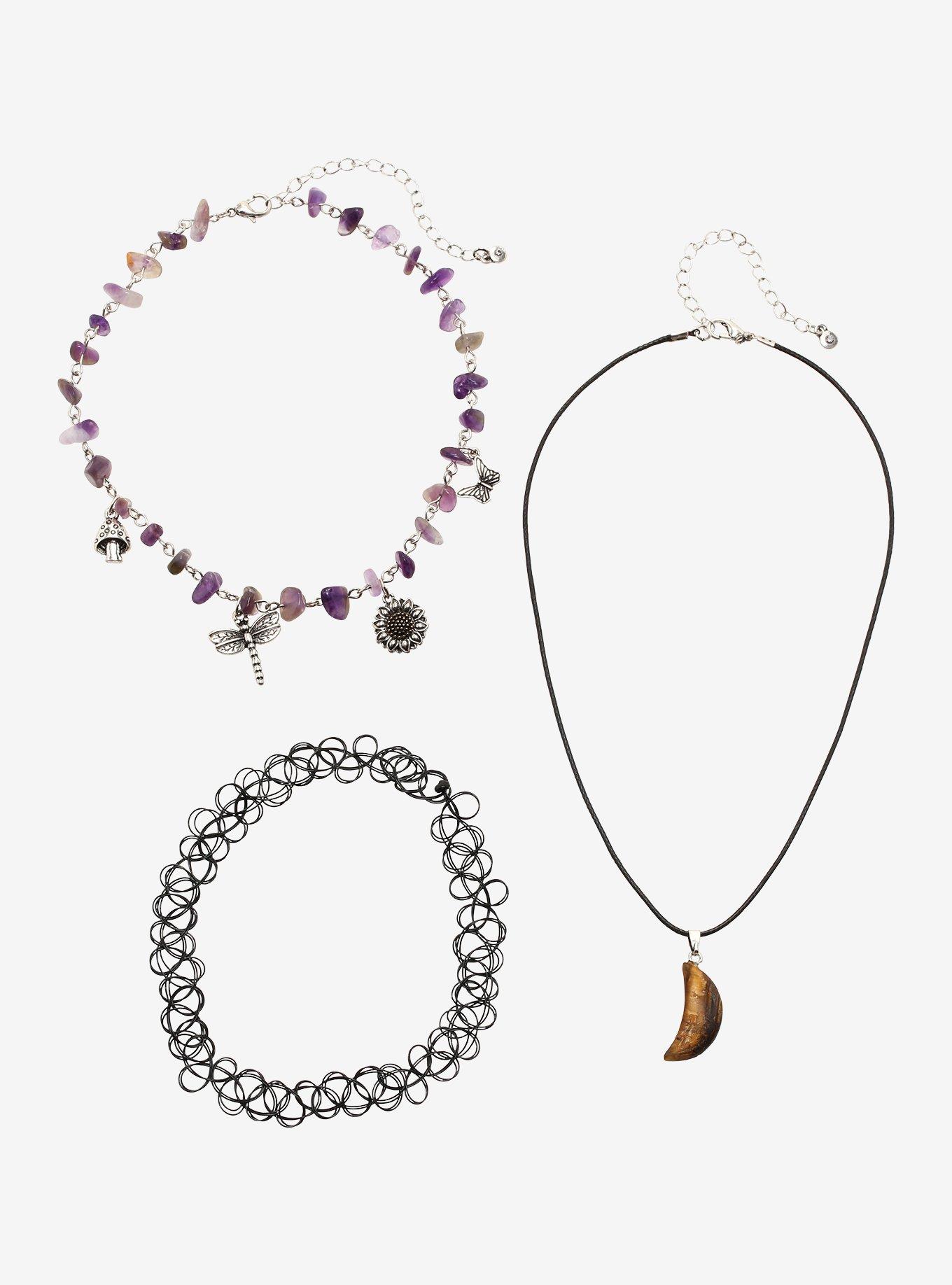 Crystal Dragonfly Necklace Set, , hi-res