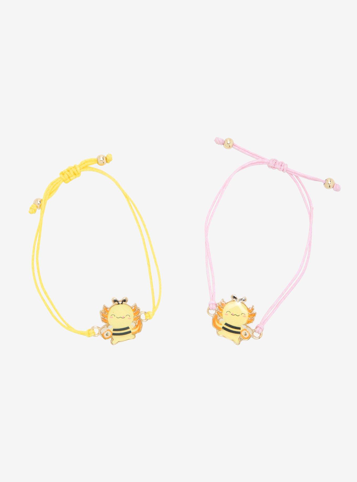 Bumblebee Axolotl Best Friend Cord Bracelet Set, , hi-res