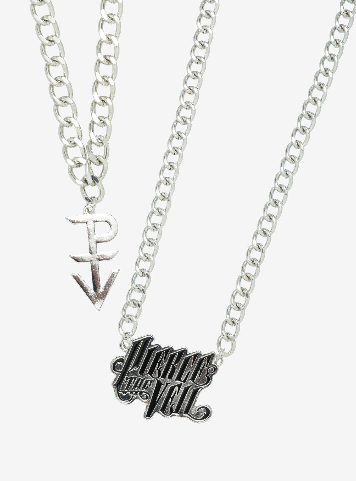 Pierce The Veil Logo Necklace Set Hot Topic