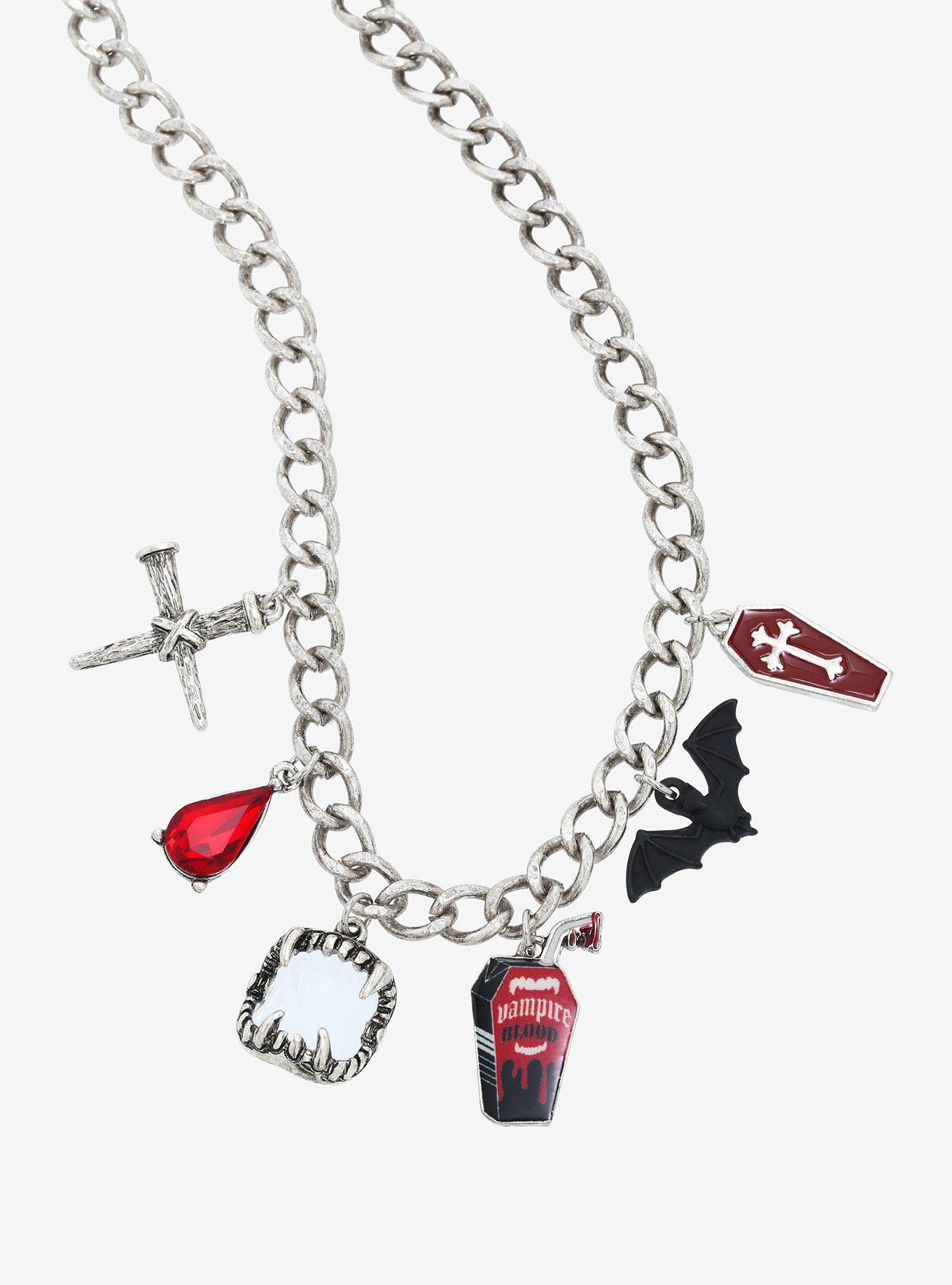 Halloween Charms | Vampire Lips Charm | Blood Bag Charm | Bite Me Charm |  Murder Heart Charm | Acrylic Horror Charms P29