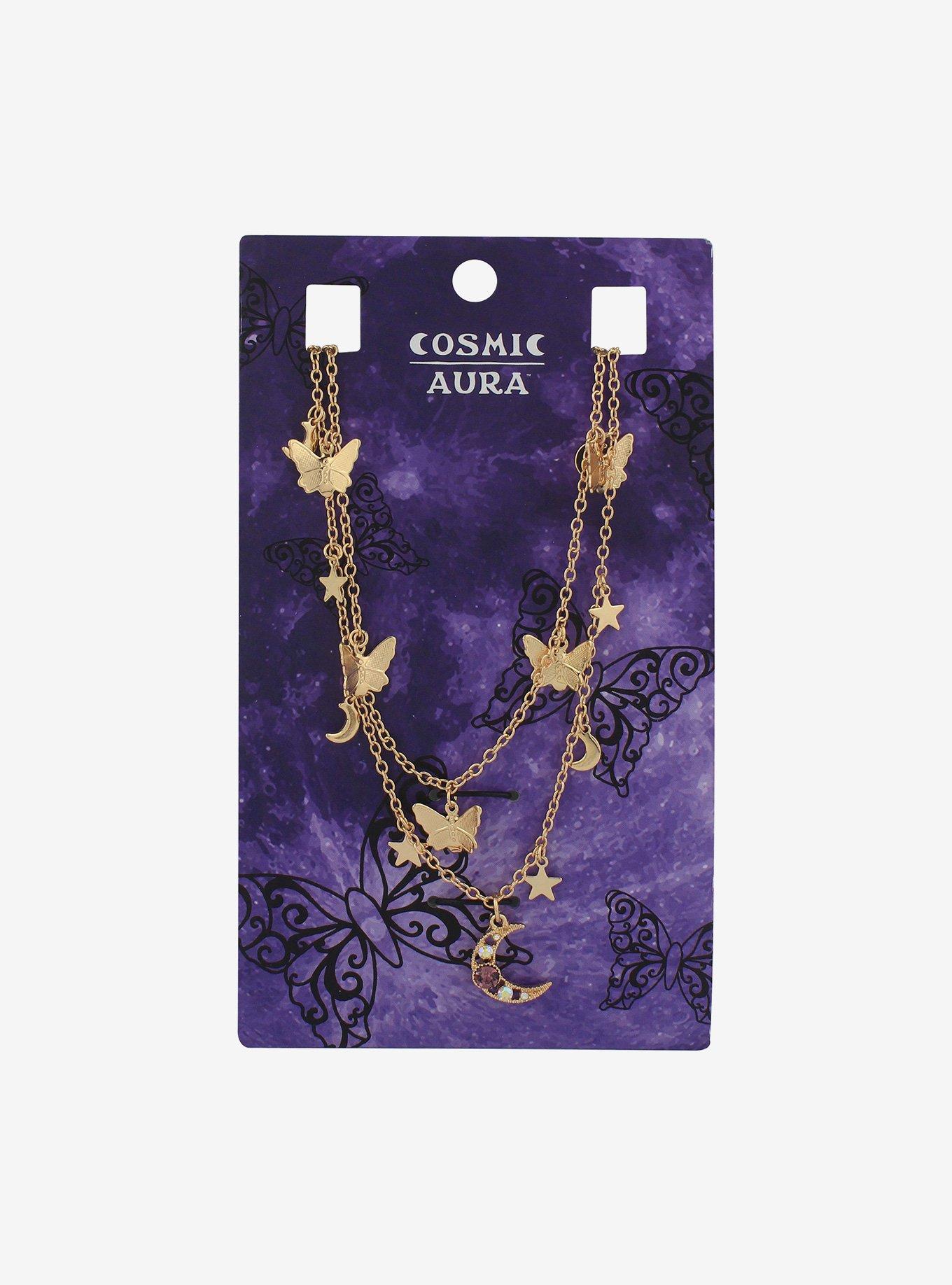 Butterfly Moon & Star Necklace Set Hot Topic