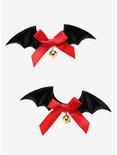 Bat Wing Bow Hair Clip Set, , hi-res