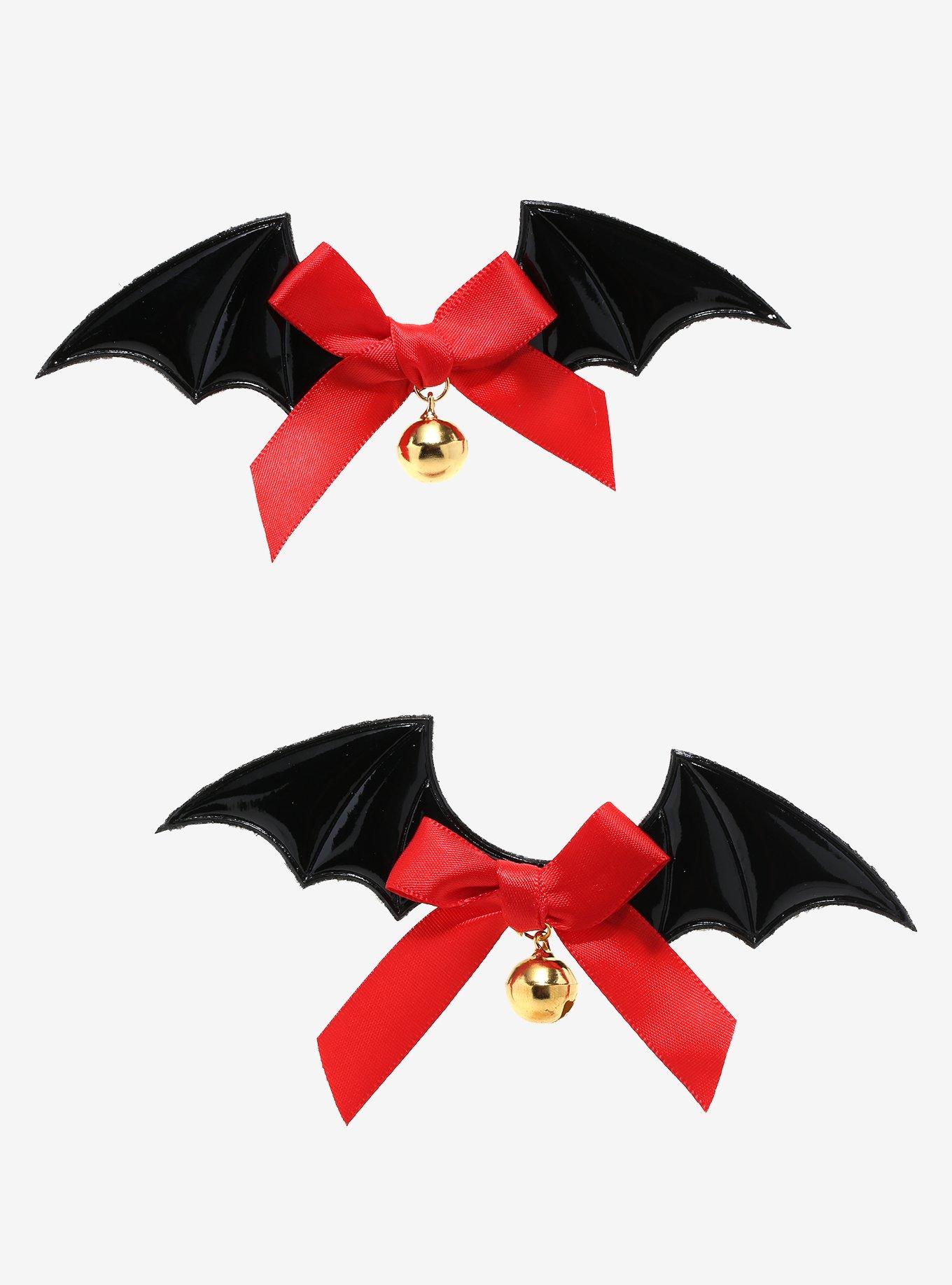 Bat Wing Bow Hair Clip Set, , hi-res