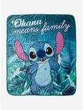 Disney Lilo & Stitch Ohana Leaf Throw Blanket, , hi-res