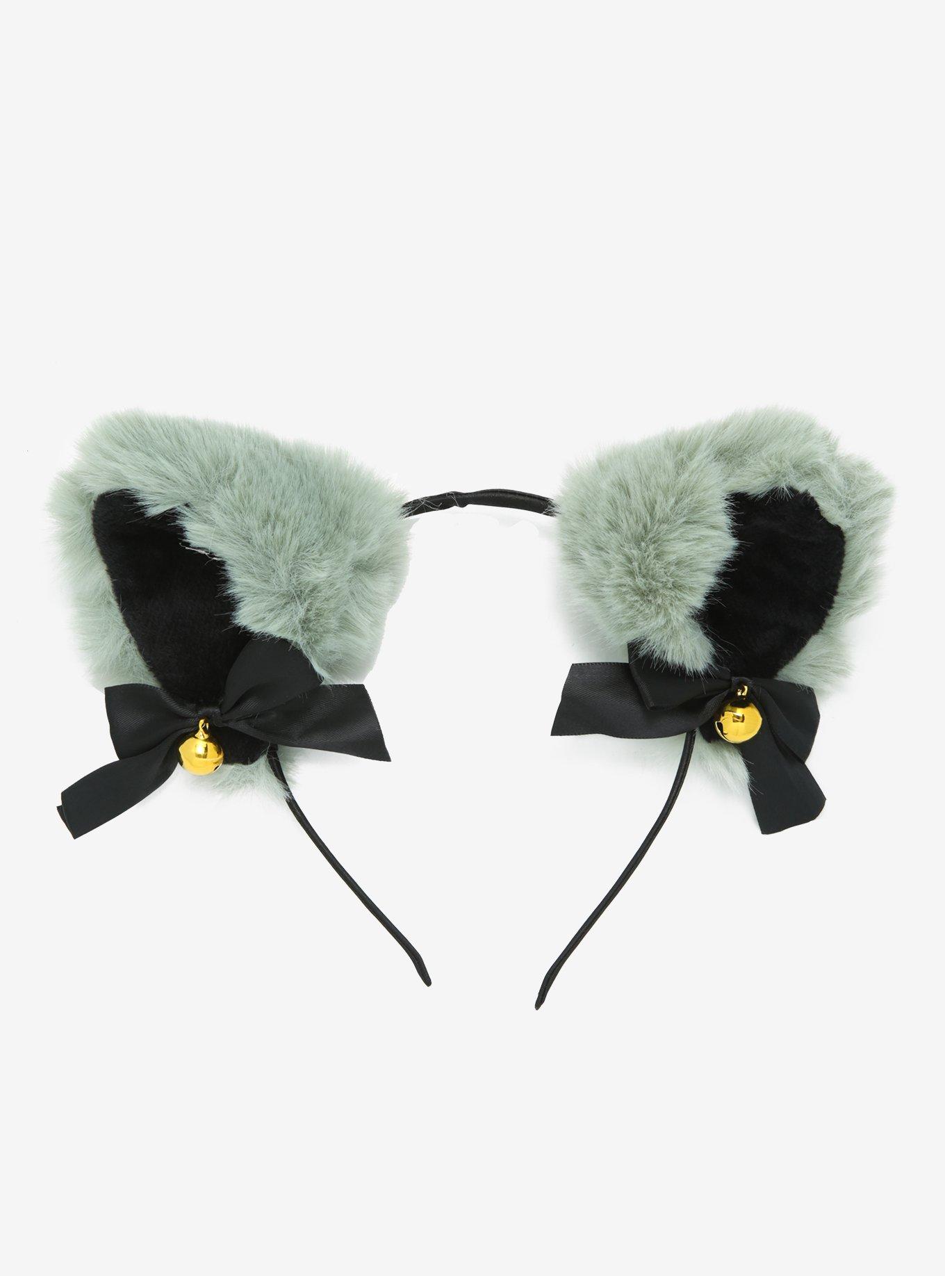 Black & Sage Cat Ear Headband, , hi-res