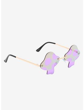 Purple Polka Dot Mushroom Sunglasses, , hi-res