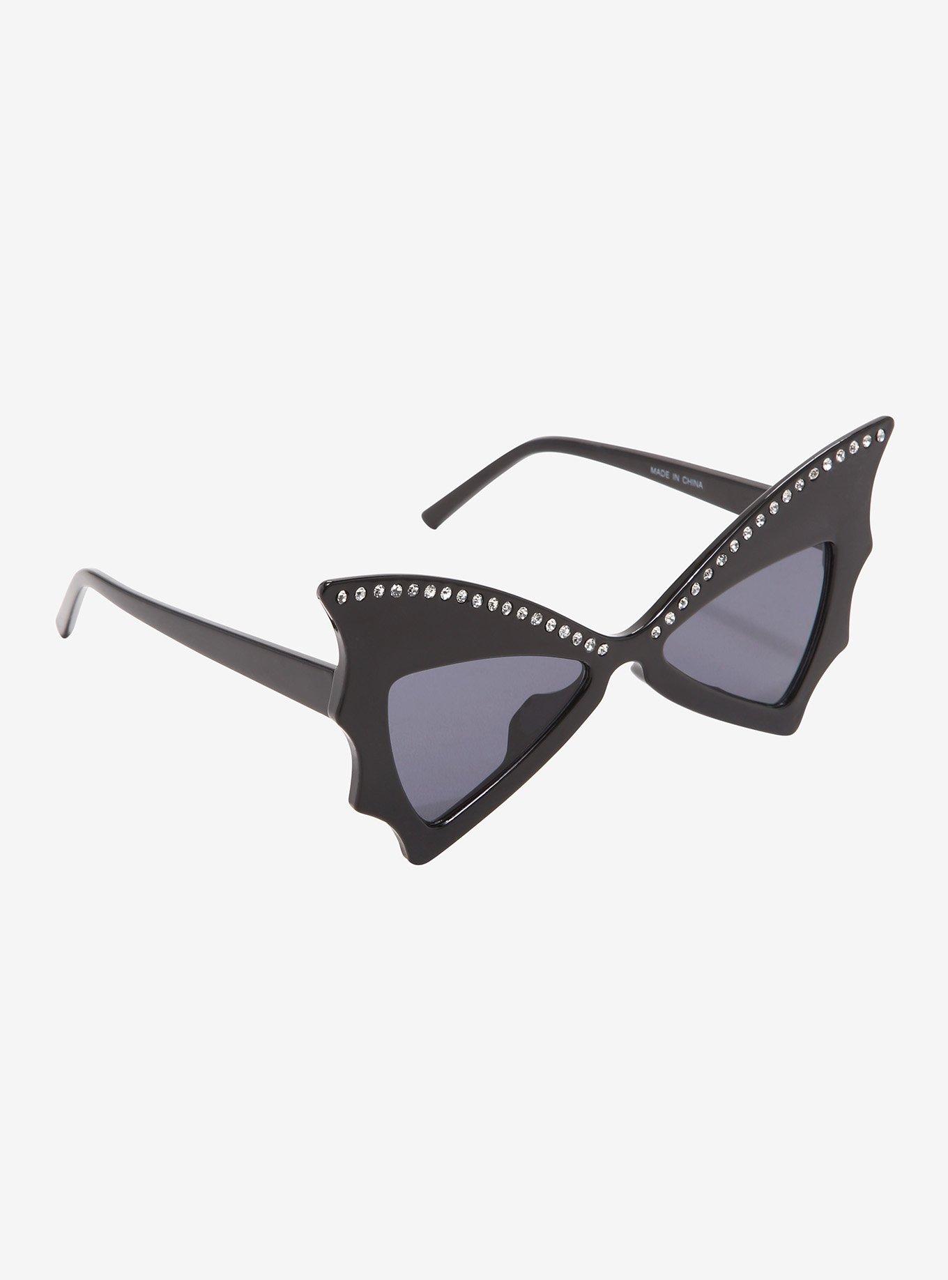 Bat Wing Rhinestone Sunglasses, , hi-res