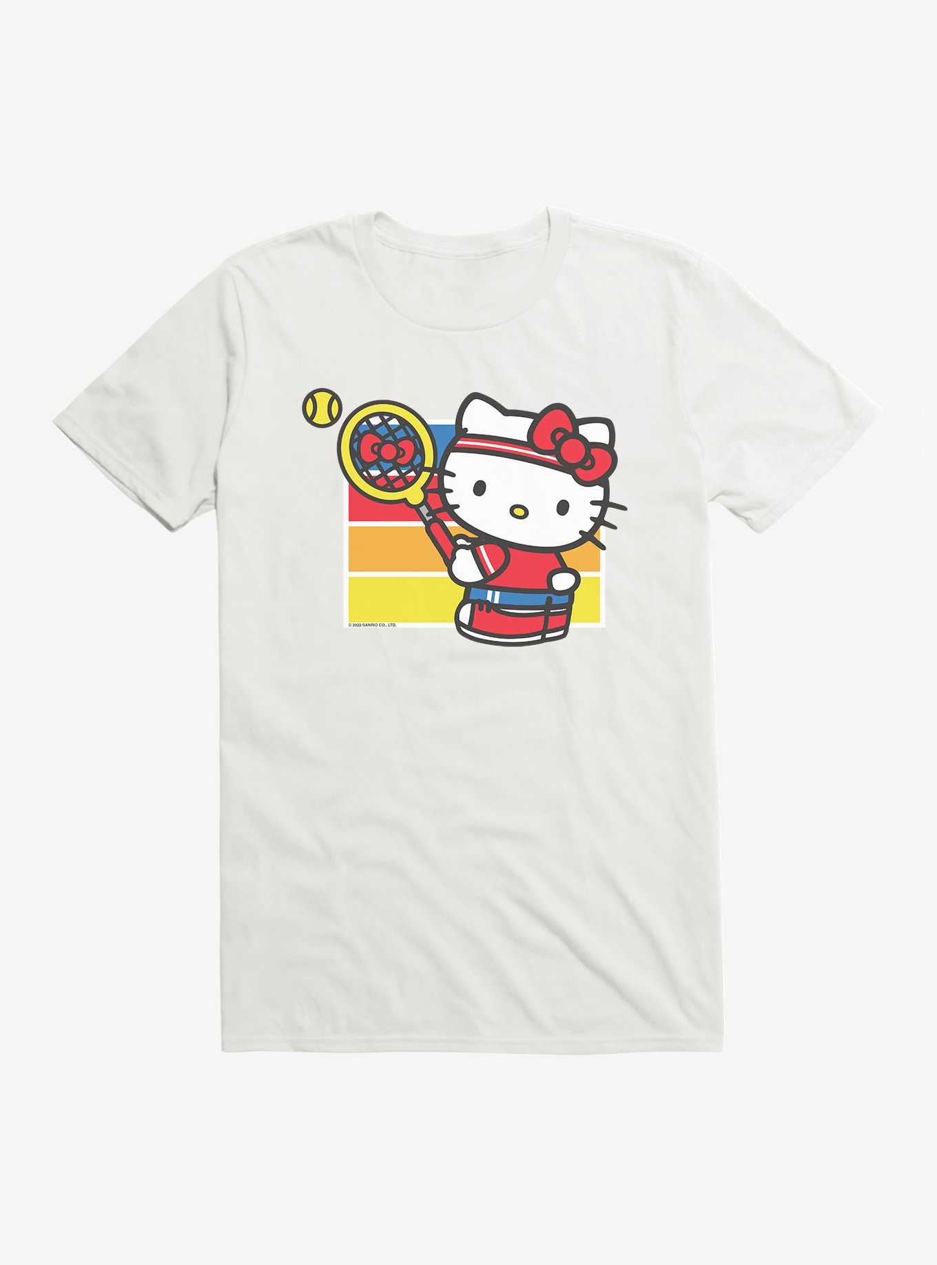 Hello Kitty Color Tennis Serve T-Shirt, WHITE, hi-res
