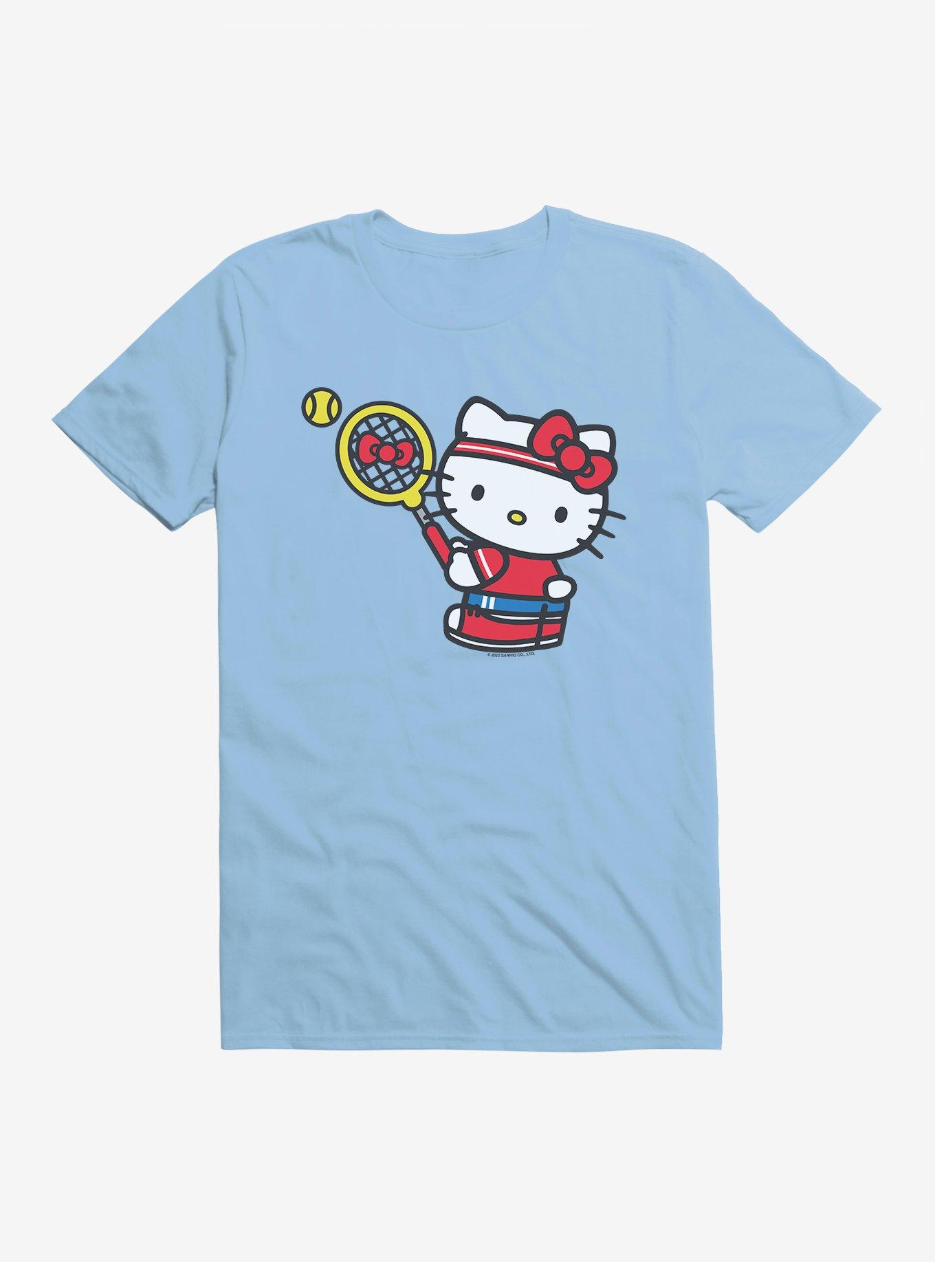 Hello Kitty Tennis Serve T-Shirt, LIGHT BLUE, hi-res
